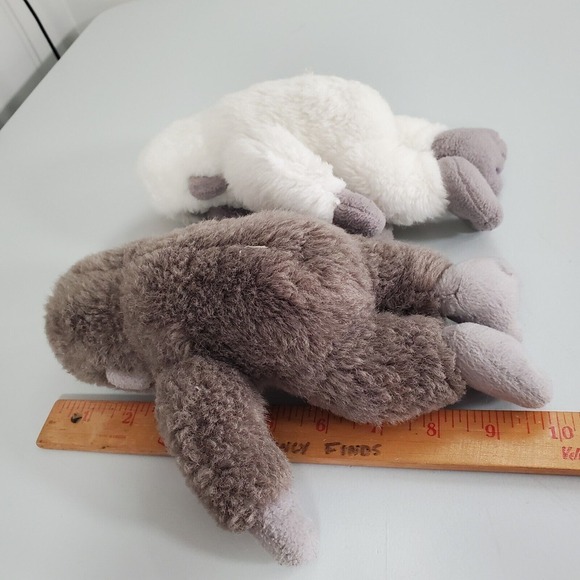 Vintage‎ Sears Baby Yeti Plush Lot 2 White Gray Stuffed Animal Toy 1990s - Picture 9 of 9